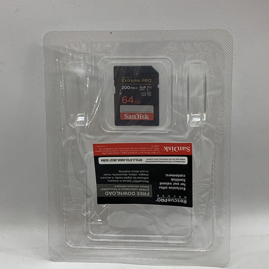 SanDisk Extreme PRO 64GB UHS-I U3 SDXC 200MB/s 4K UHD Video Memory Card SDSDXXU