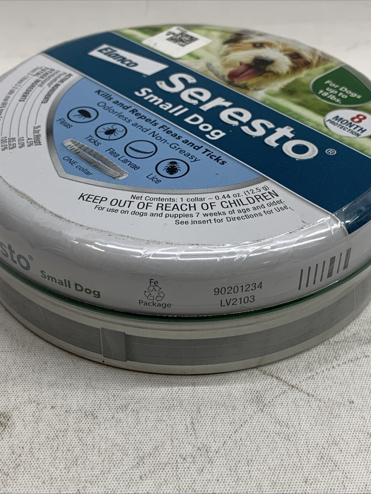Seresto Flea and Tick Collar 8 Months Protection for SMALL Dogs - 18lbs Sealed