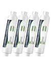Future Way INLINE Water Filter Reduces Odors Sediments for RVs, Campers - 4-Pack