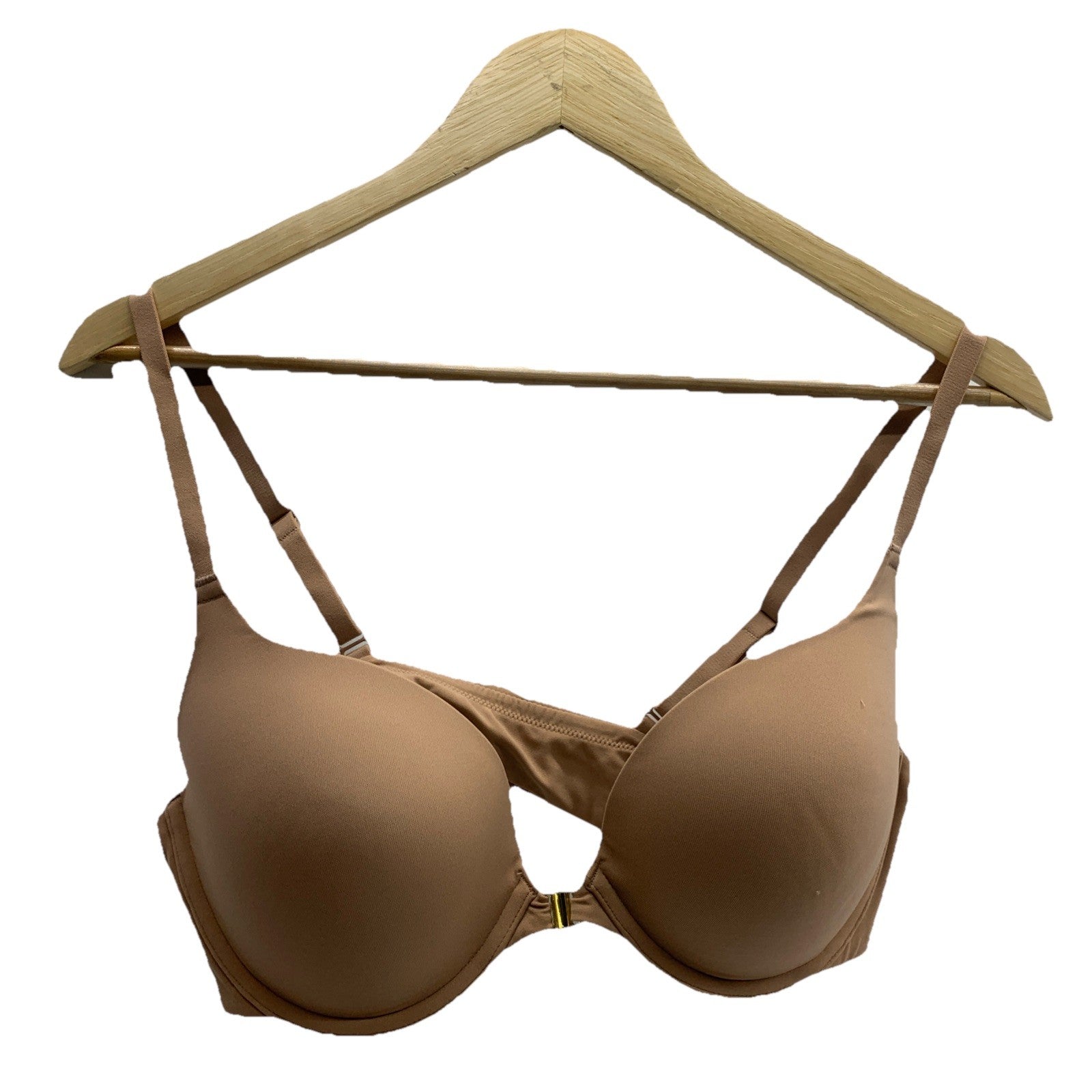 INLYRIC Women's Push Up Bra Front Closure Bras Supportive T-shirt Demi 38C Beige