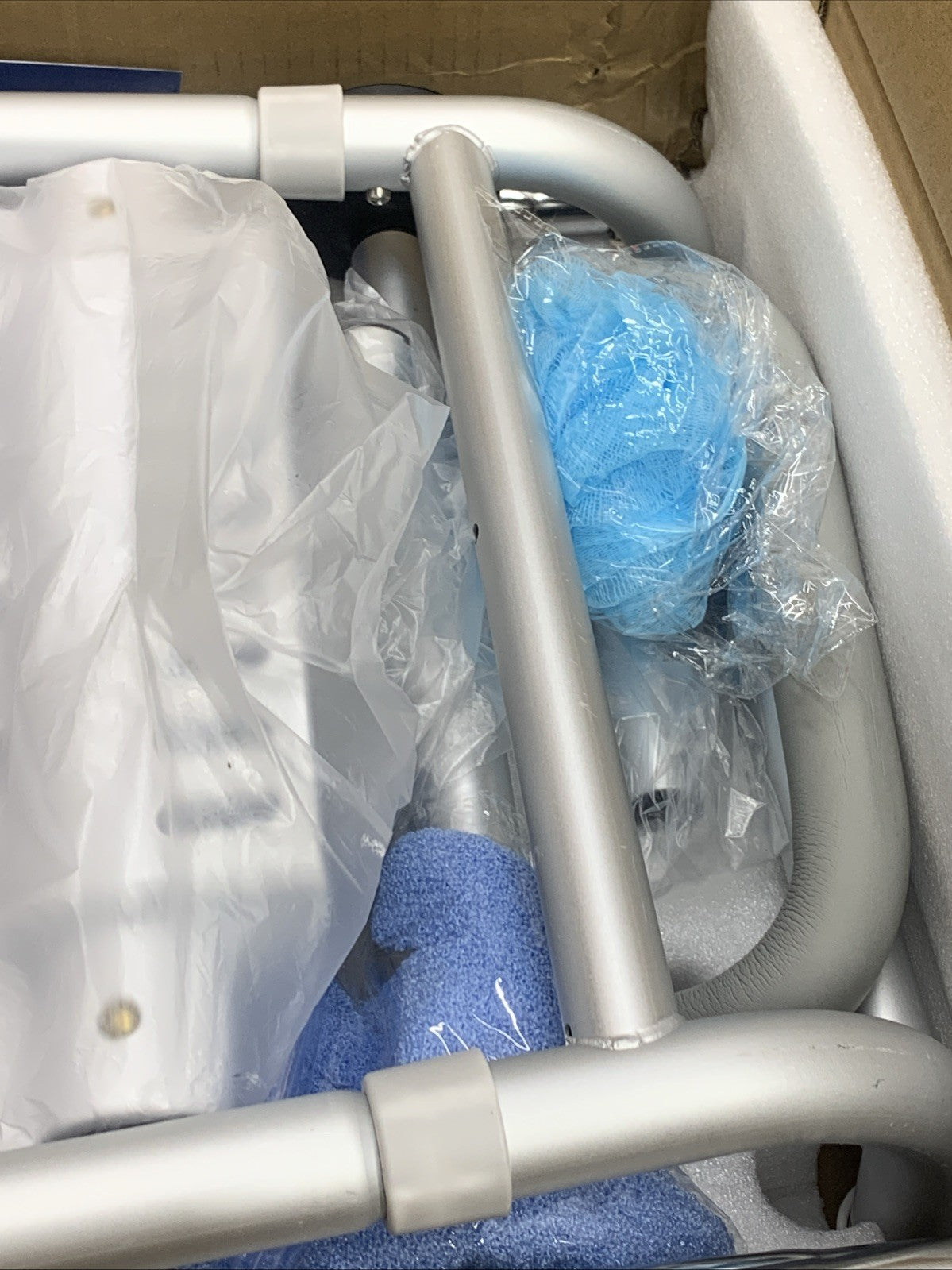 Sliding Shower Chair Swivel Tub Transfer Bench with Backrest and 400lbs Capacity