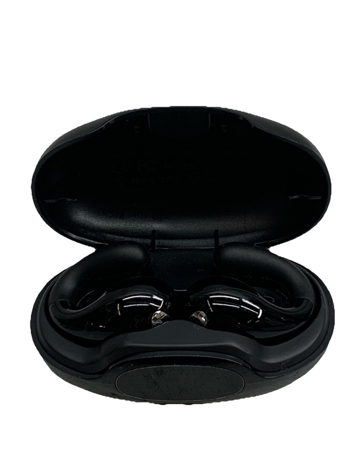 Open Ear Clip On Headphones Bluetooth 5.3 Wireless Earbuds YYK-S19 4HD Mic Black