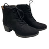 Dr Scholls Womens Size 9M Lawrence Black Casual Lace Up Block Heel Boots Black