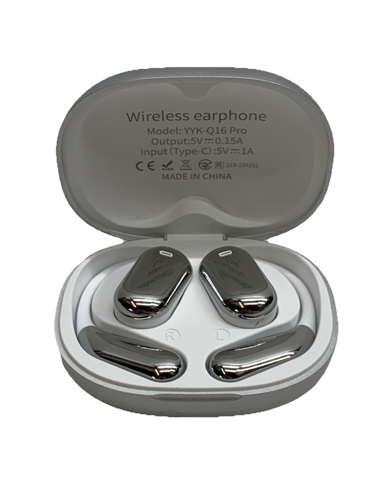 YYK-Q1 Q16 Pro LCD Open Ear Earbuds True Wireless LCD Open Earphones Lightweight