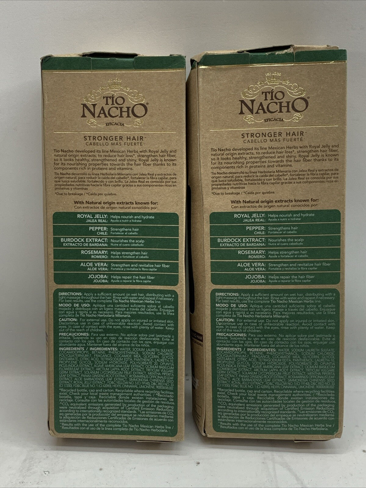 Tio Nacho Mexican Herbs Shampoo with Royal Jelly 14oz Anti Hair Loss Lot Of 2
