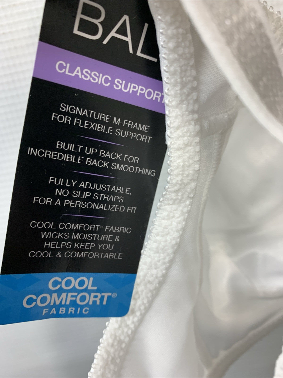 Bali Women's 34C Stay In Place Double Classic Support Wire-Free Bra White DF3820