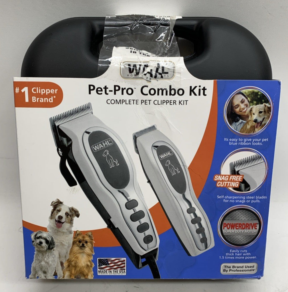 Wahl Pet-Pro Fur Clipper & Trimmer Pet Grooming Combo Kit for Dogs Smooth Cut