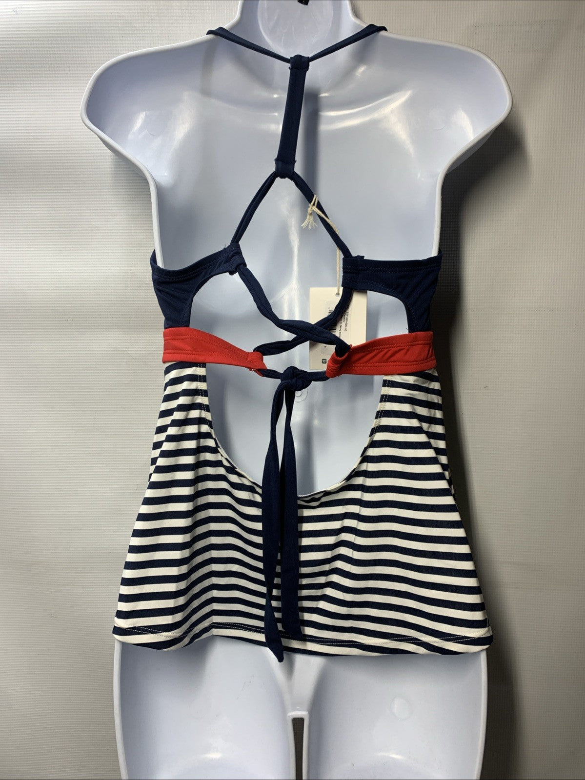 Carve Designs Stinson Womens Tankini Nylon Stretch Pullover Large Red White Blue