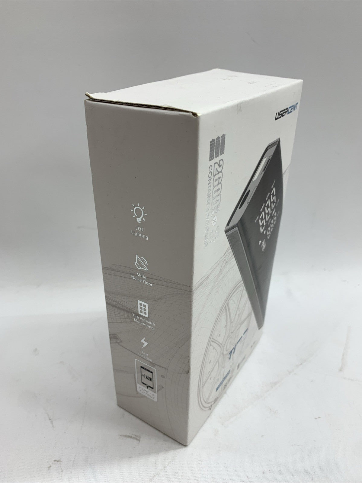 Tire Inflator Cordless Dual Screen Display 2600x3 Fast Inflation 12V 120W 150PSI