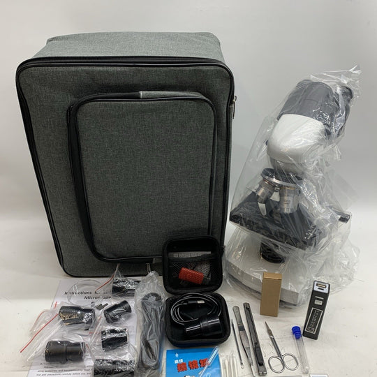 Binocular Compound Microscope, 40X-5000X Magnification, Wide-Angle Eyepiece W...