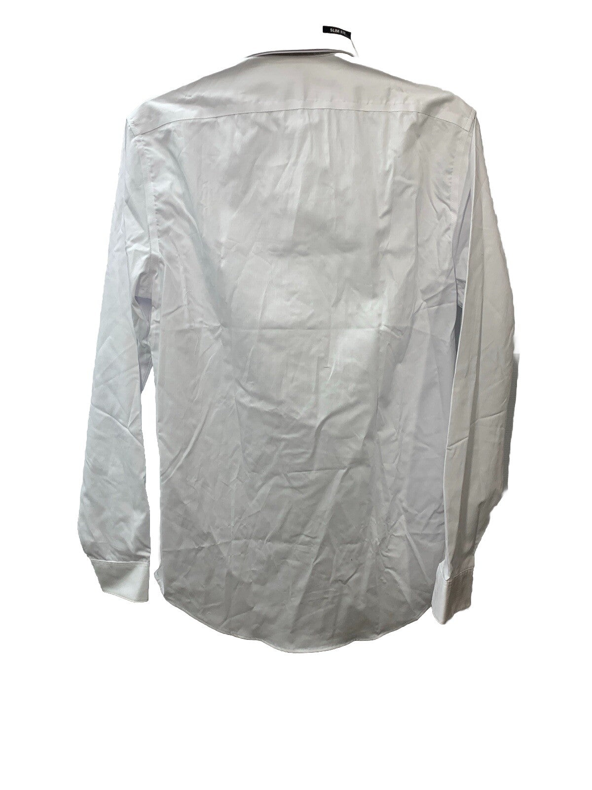 Calvin Klein Men Slim-Fit White Herringbone Non-Iron Dress Shirt Size 14.5 32/33