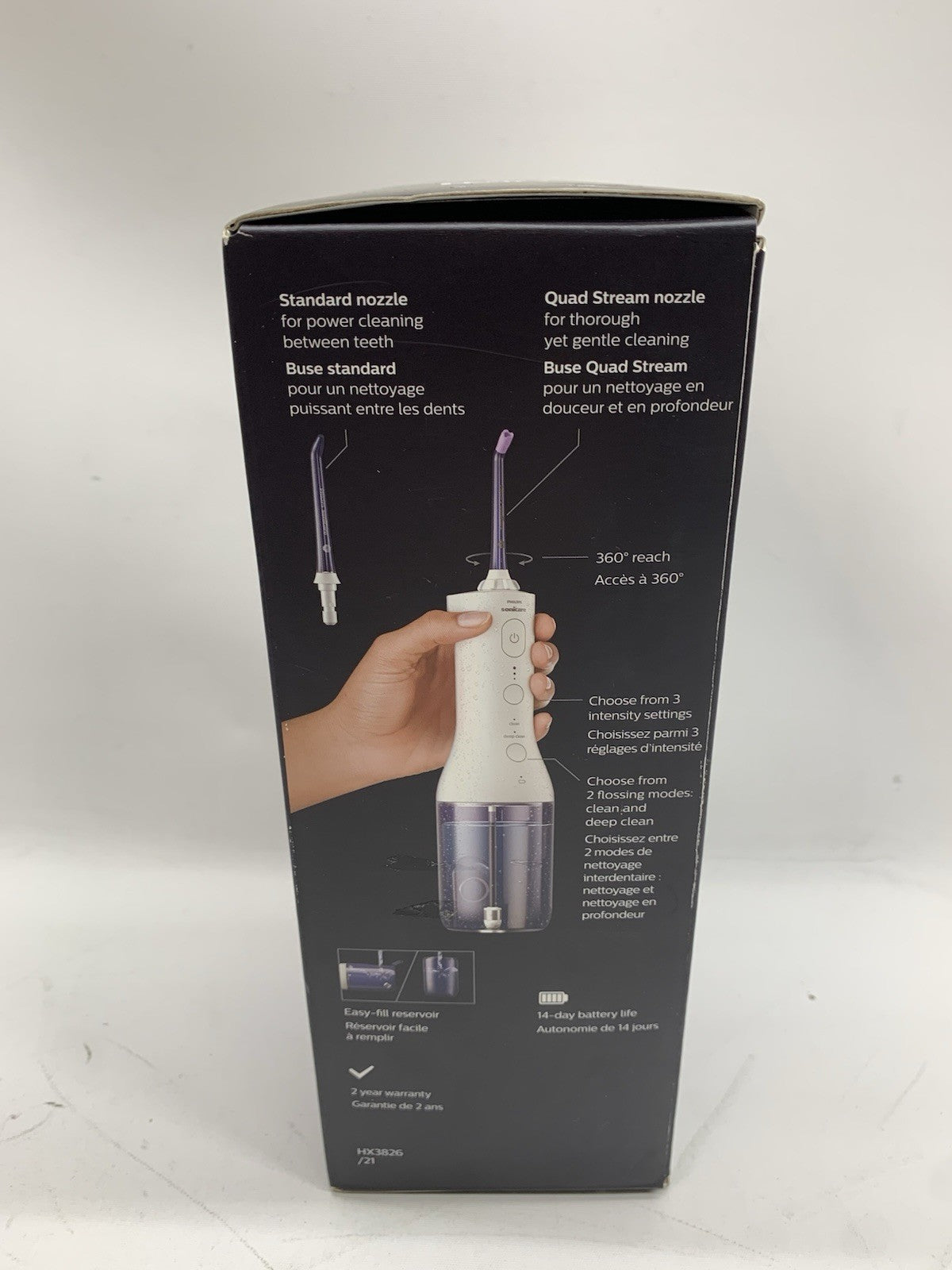 Philips Sonicare Cordless Power Flosser 3000 Oral Irrigator Cross-shape Tip