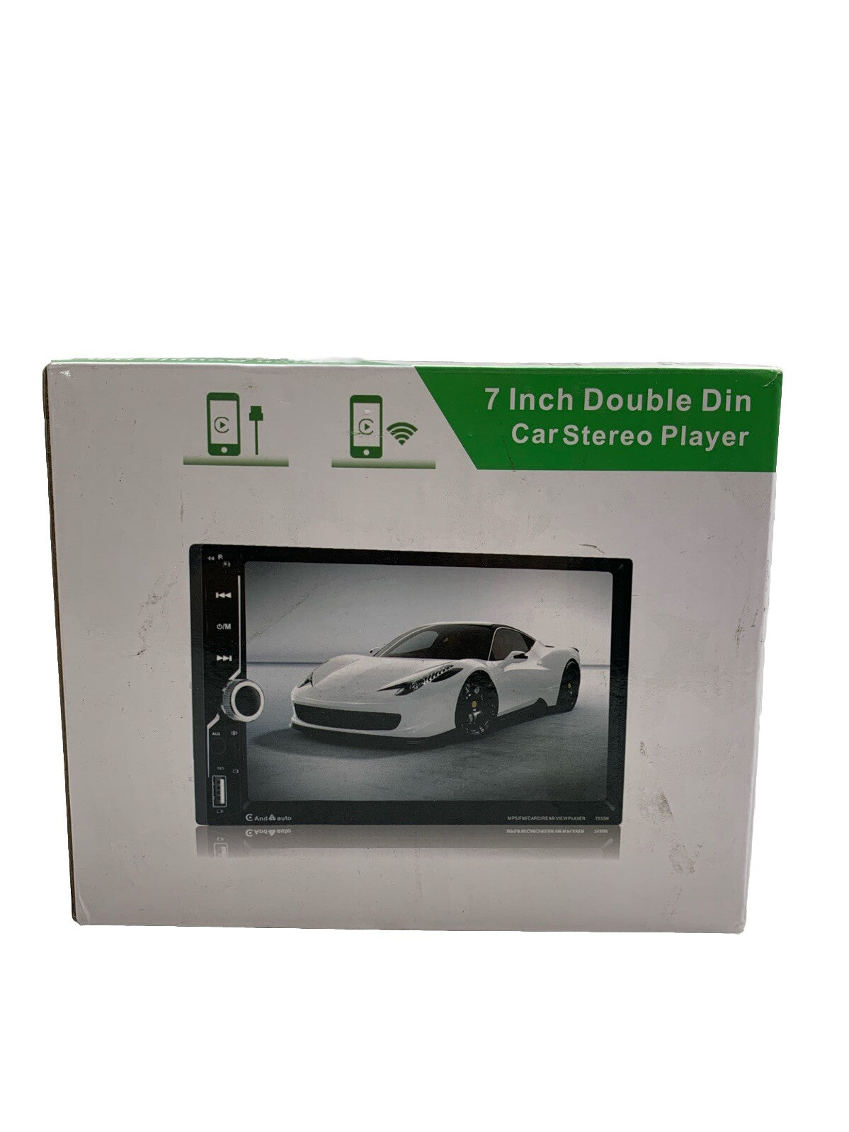 7' Digital Screen Wireless Apple CarPlay Double Din Car Stereo Player 7035W-Play