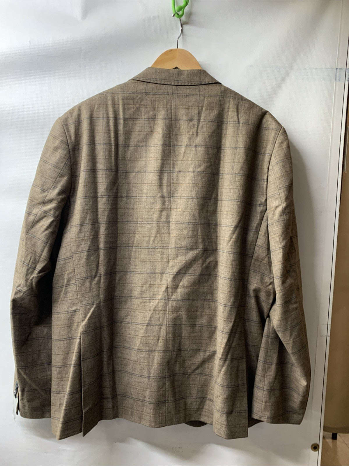 Kudoro Men's Suits Check Plaid Suits Tuxedo Jacket Vest Pants Size XL - 3 Piece