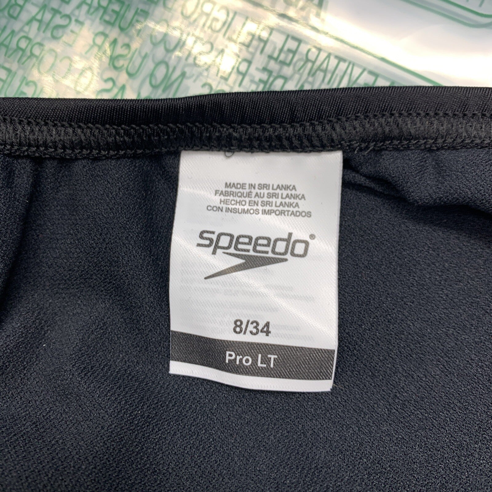 Speedo Women's Solid Super ProLT Durable One Piece Swimsuit Black 8/34 Swimwear