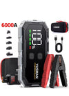 6000A Car Jump Starter 12V Battery Booster Power bank Pack Smart Cable With Case