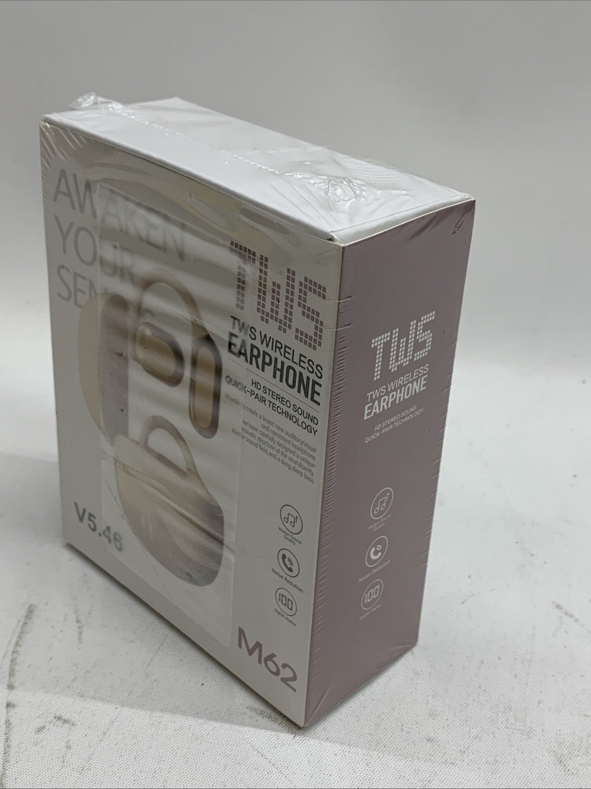 TWS M62 V5.46 Wireless Earbuds Bluetooth Headphone with Case HD Stereo Sound