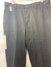 Haggar Mens Premium Khaki Classic Fit Flat Front Hidden Comfort-Black 34 X 32L
