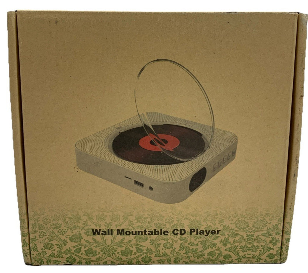 Wall Mountable CD Player White Portable CD Players Music Player Home Audio Boomb