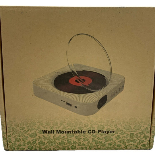 Wall Mountable CD Player White Portable CD Players Music Player Home Audio Boomb