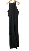 HALSTON Women's Annika Gown Dress Stretch Crepe Halter Black Sleeveless Size 8