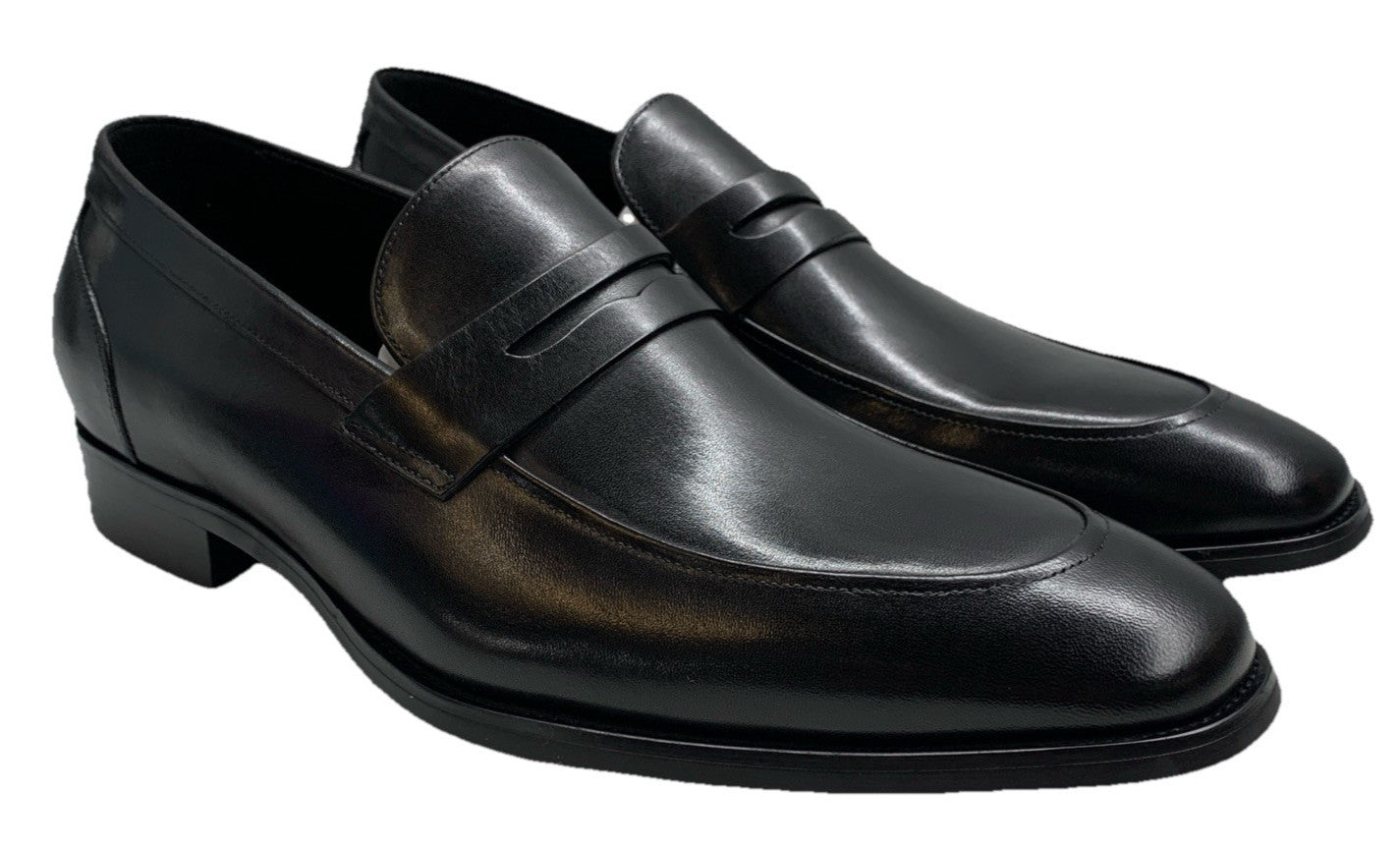 GIFENNSE Men's Dress Shoes Slip-On Loafers Formal Leather Shoes Size 13 Black
