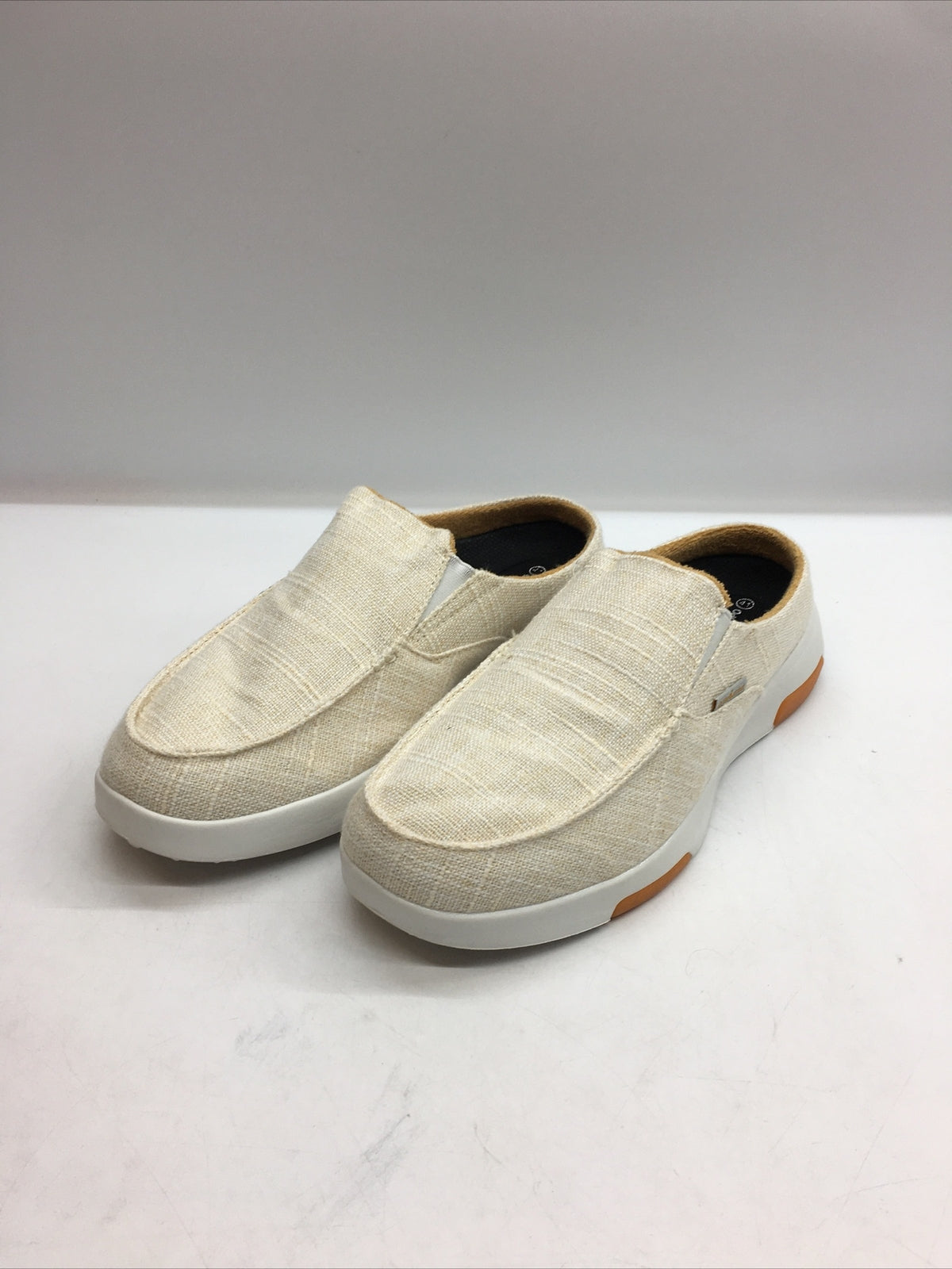 OrthoComfoot Women's Orthopedic Slip On Loafer Shoes Size 10 Beige Plantar