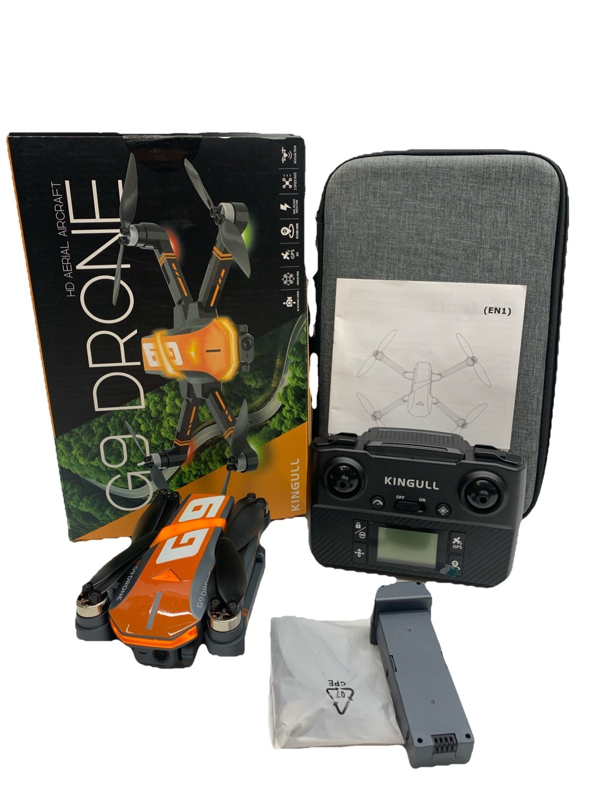 Kingull G9 GPS Drone with 4K Camera & Brushless Motor, Foldable Quadcopter USED