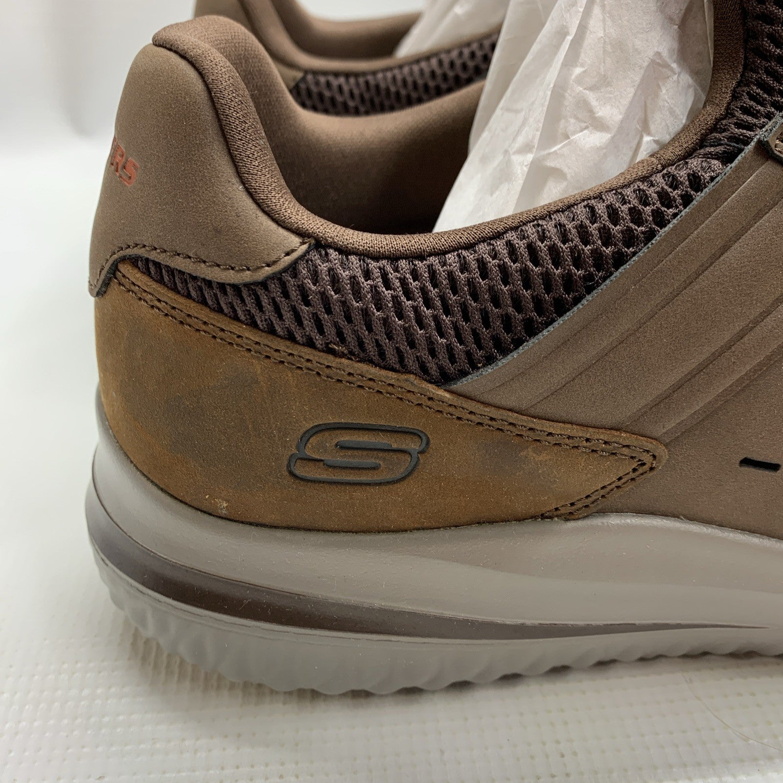 Skechers Streetwear Mens Delson 3.0 Ezra Slip on Shoe Dark Brown Size 12 Lace-up