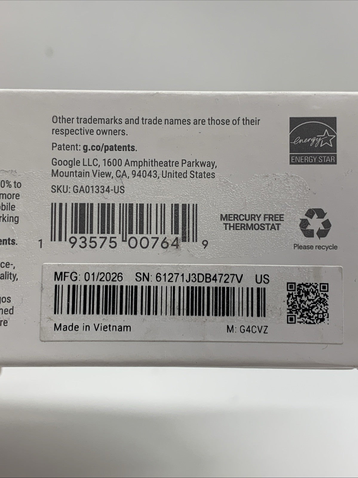 Google Nest Thermostat Smart Thermostat for Home Programmable Wifi GA01334-US