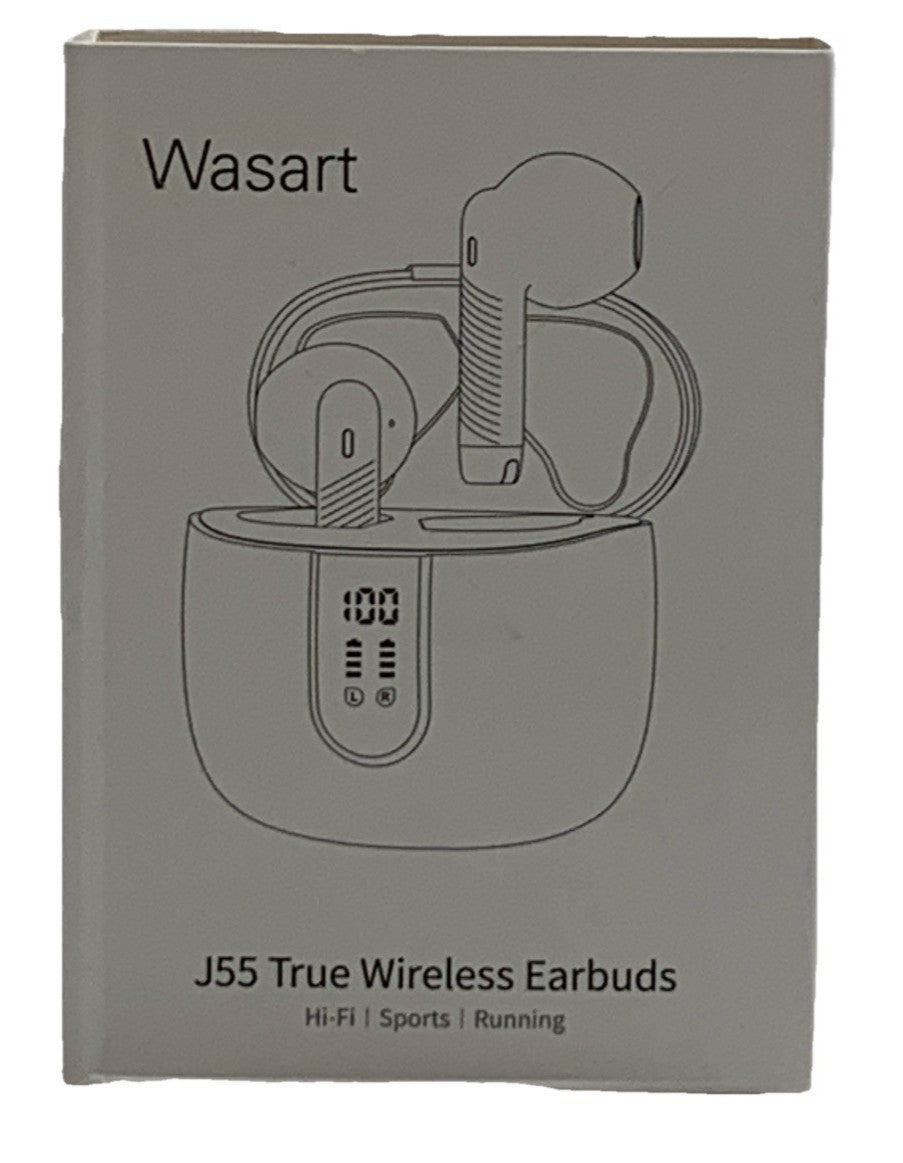 Wasart J55 True Wireless Earbuds HI-FI Sports Running Earphones Bluetooth 6-8H