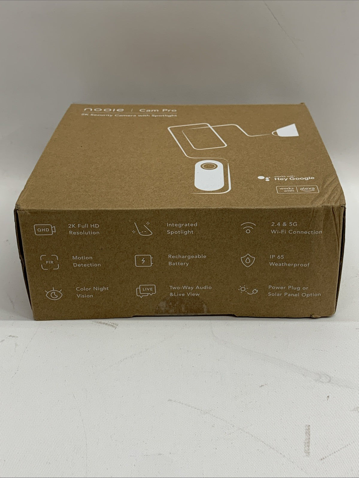 nooie Pro Cam, 2K Security Cameras Wireless Outdoor Spotlight Mic Night Vision