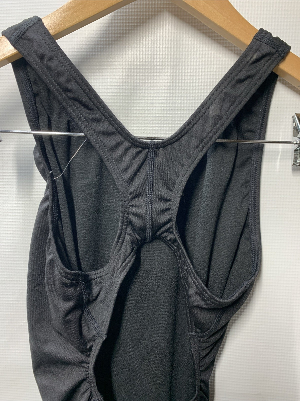 TYR Durafast Black Elite Solid One Piece Swimsuit MDUS7A Size 36 Durable Flexibl
