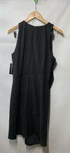 Donna Morgan Womens D8070M Sleeveless Short Dress Size 16 Black for Casual Party