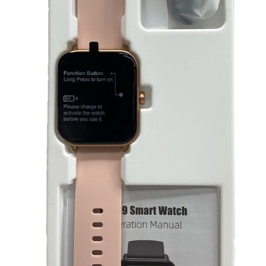 IDW19 Smart Watch 1.8 Inch Color Screen Heart Rate Blood Oxygen Monitor Pink