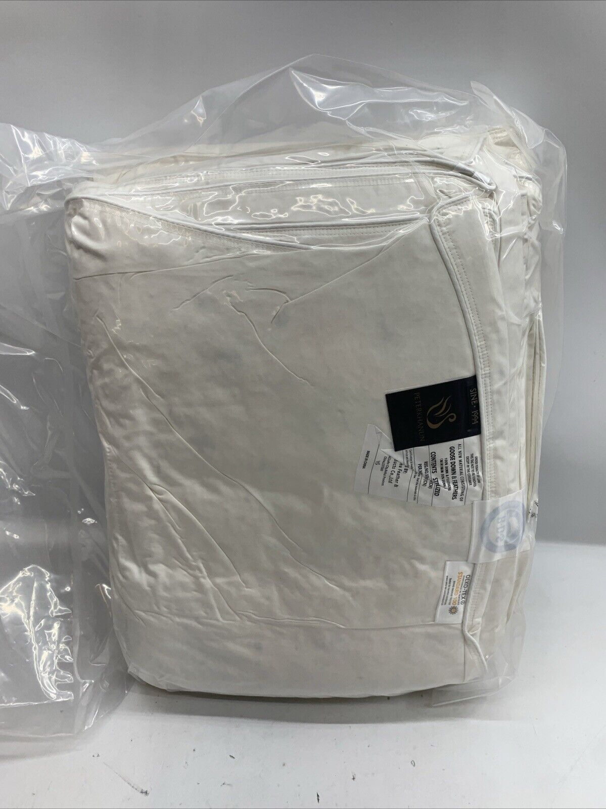 Peter Khanun Queen Sleep Bed Comforter White Modern All Season Goose Feather