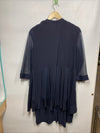 R&M Richards Short Mother of The Bride Formal Dress Size PXL Navy 8271P 2 Piece