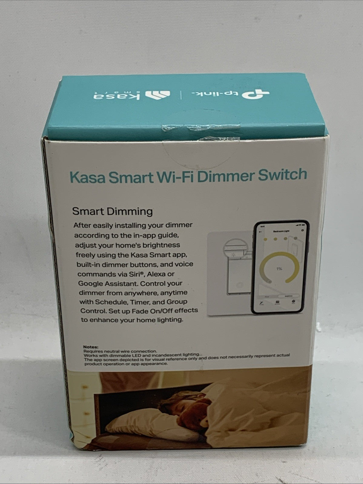 Kasa Smart Dimmer Switch KS225, Single Pole, Wi-fi 2.4GHz Wi-Fi Alexa & Google A
