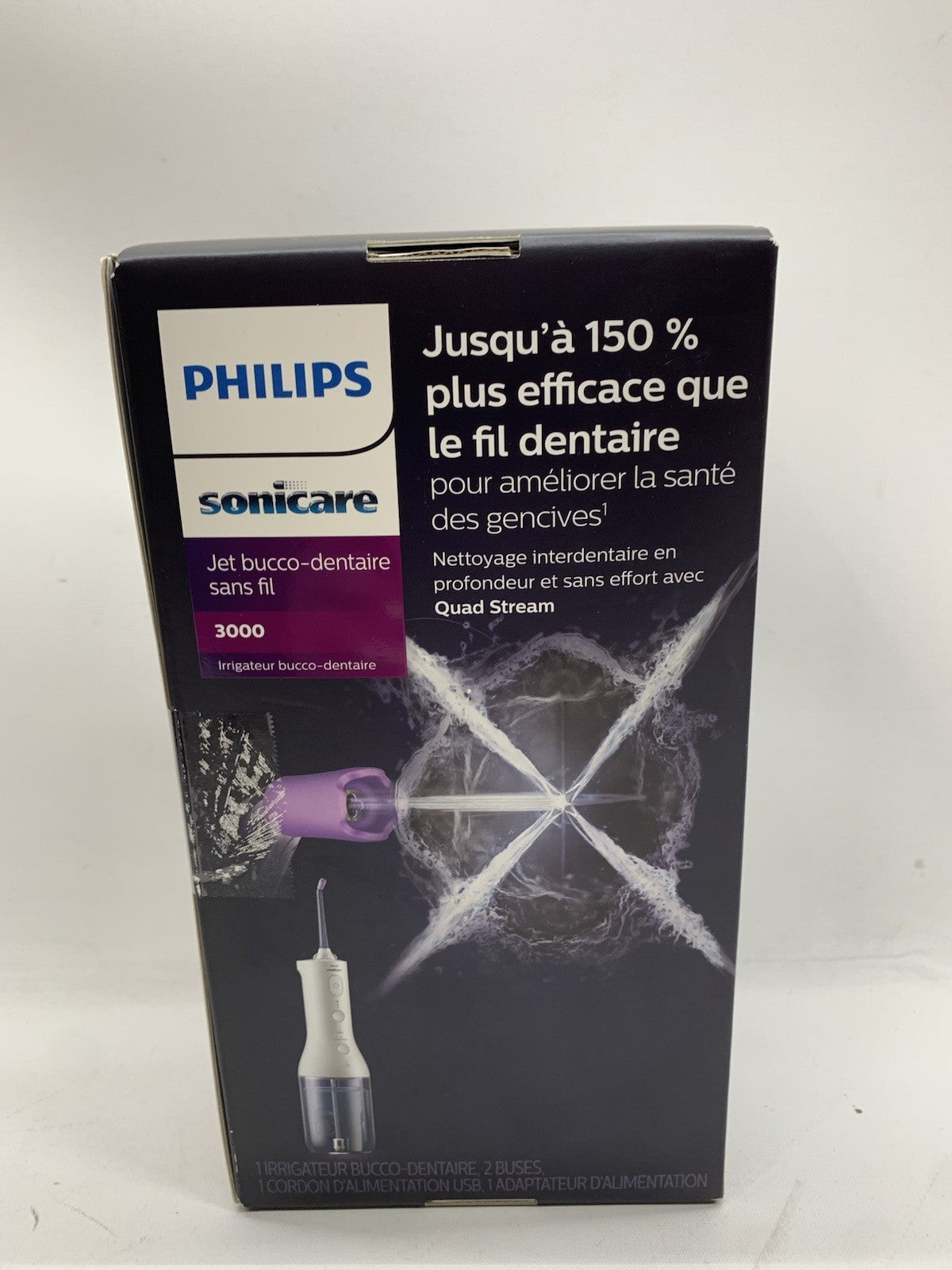 Philips Sonicare Cordless Power Flosser 3000 Oral Irrigator Cross-shape Tip