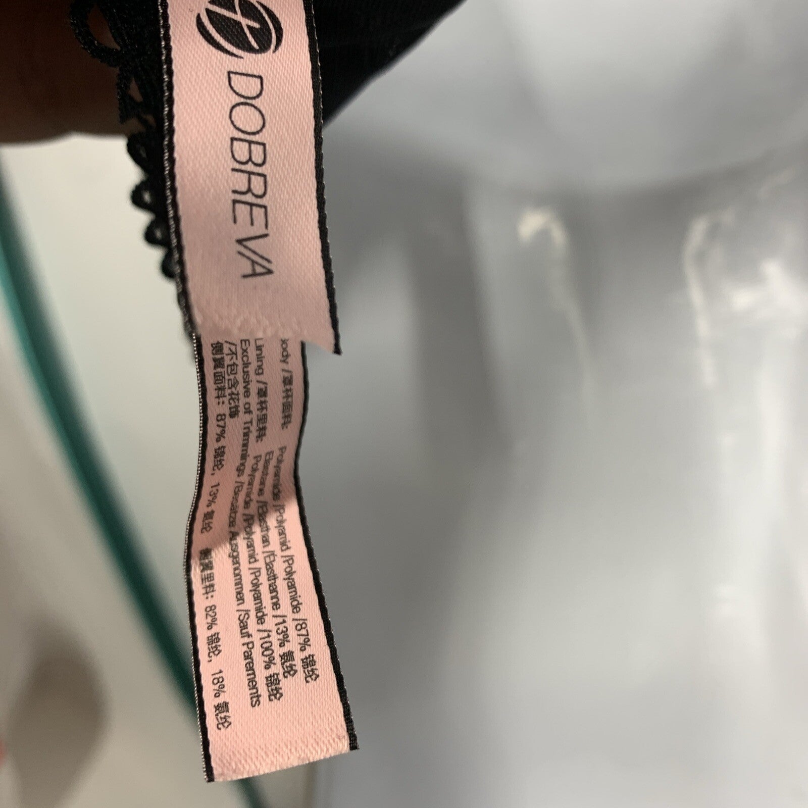 DOBREVA Women's Sexy Lace Bra Underwire Balconette Unlined Demi Sheer Black 42D