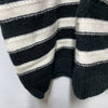 GRACE KARIN Striped Cap Sleeve Knit Sweater Crop Top Oversized Black/White 2XL