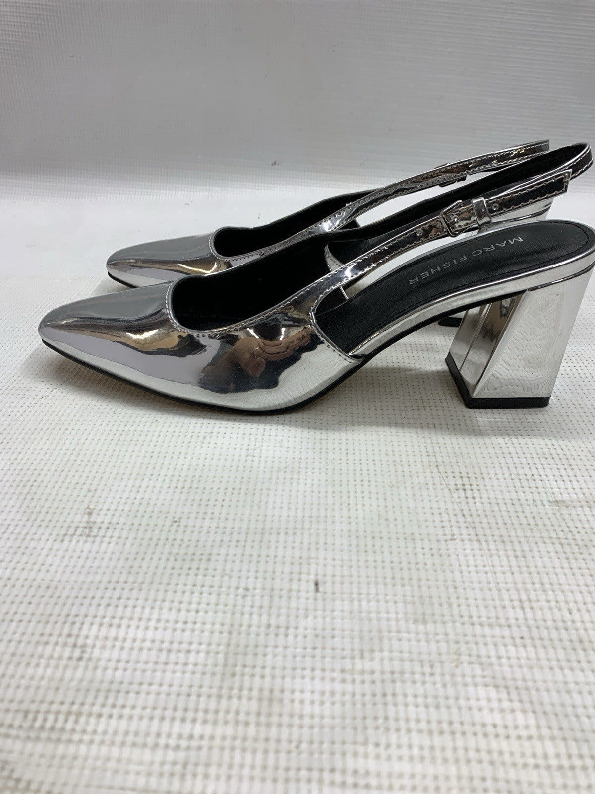 Marc Fisher Women's Pump Sliver 8M Pull On Heeled Sandal Pointed Toe