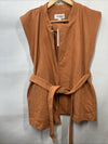 TEREA Women's Zuri Wrap Vest Size Small Office Casual Burnt Orange Sleeveless