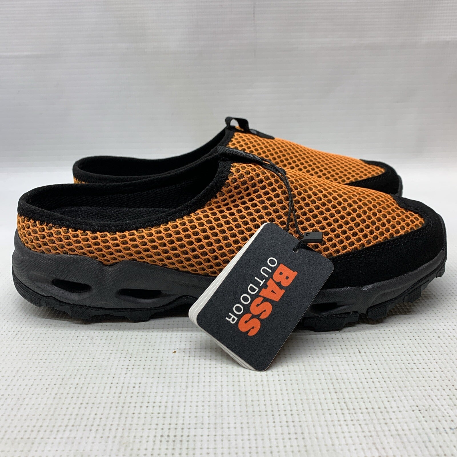 BASS OUTDOOR Women's Aqua Mesh Slide Hiking Shoe Size 7 Flame Orange Slip-on
