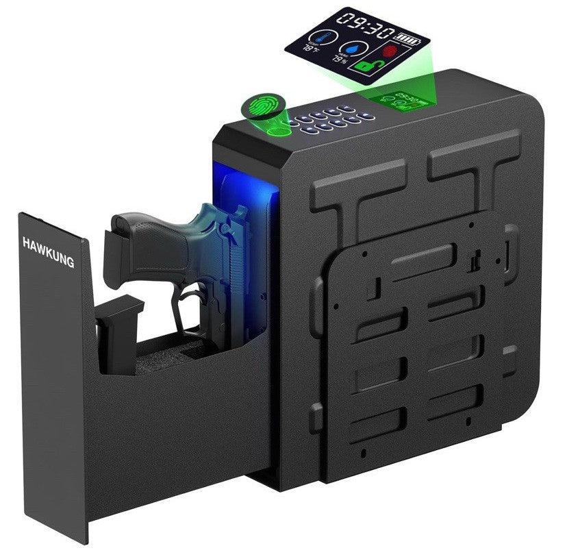 Gun Safe Slider Biometric Gun Safe for Handgun Mounted Single Bedside Pistol