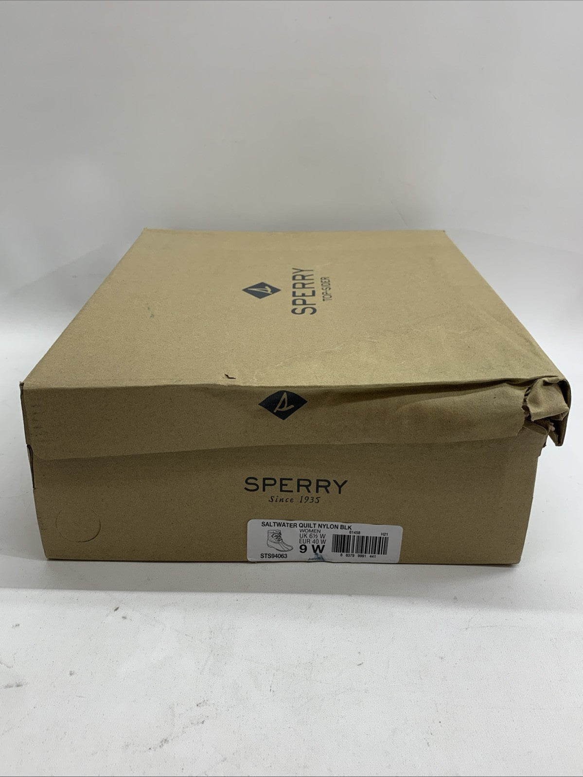 Sperry Women's Saltwater Quilted Bootie Boots Size 9W Black STS94063 Waterproof
