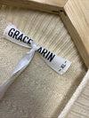 Grace Karin Womens Striped Sweater Vest Casual Cap Sleeve Knit Summer Size XL