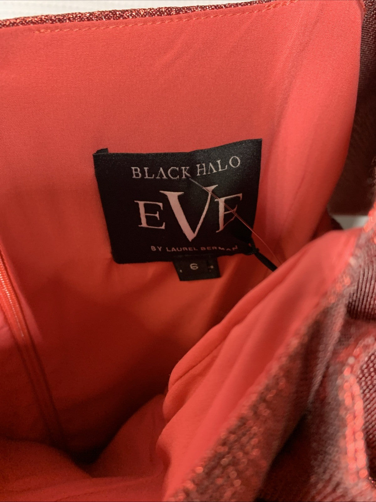 Black Halo Prince Gown Ruffle Sleeve Square Neck Formal Wedding Rose Glow Size 6