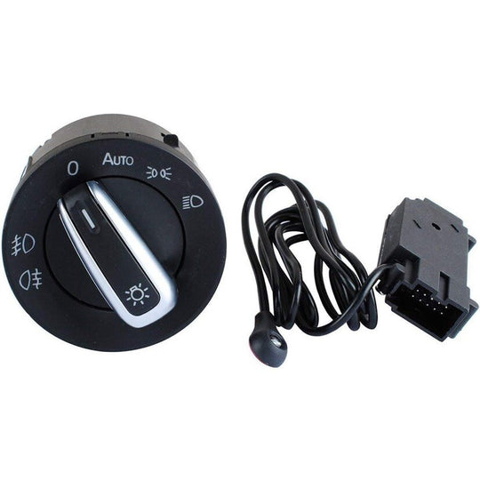 Auto Headlight Headlamp Sensor Chrome Switch OE: 5ND 941 431 B Panel Mount