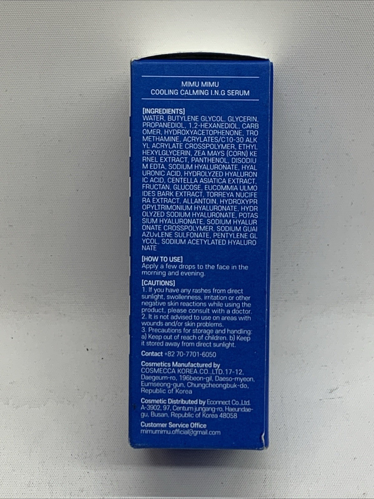 Cooling Calming Serum Deep Hydration & Soothing Moisturizer Mimu Mimu 1.69 fl.oz